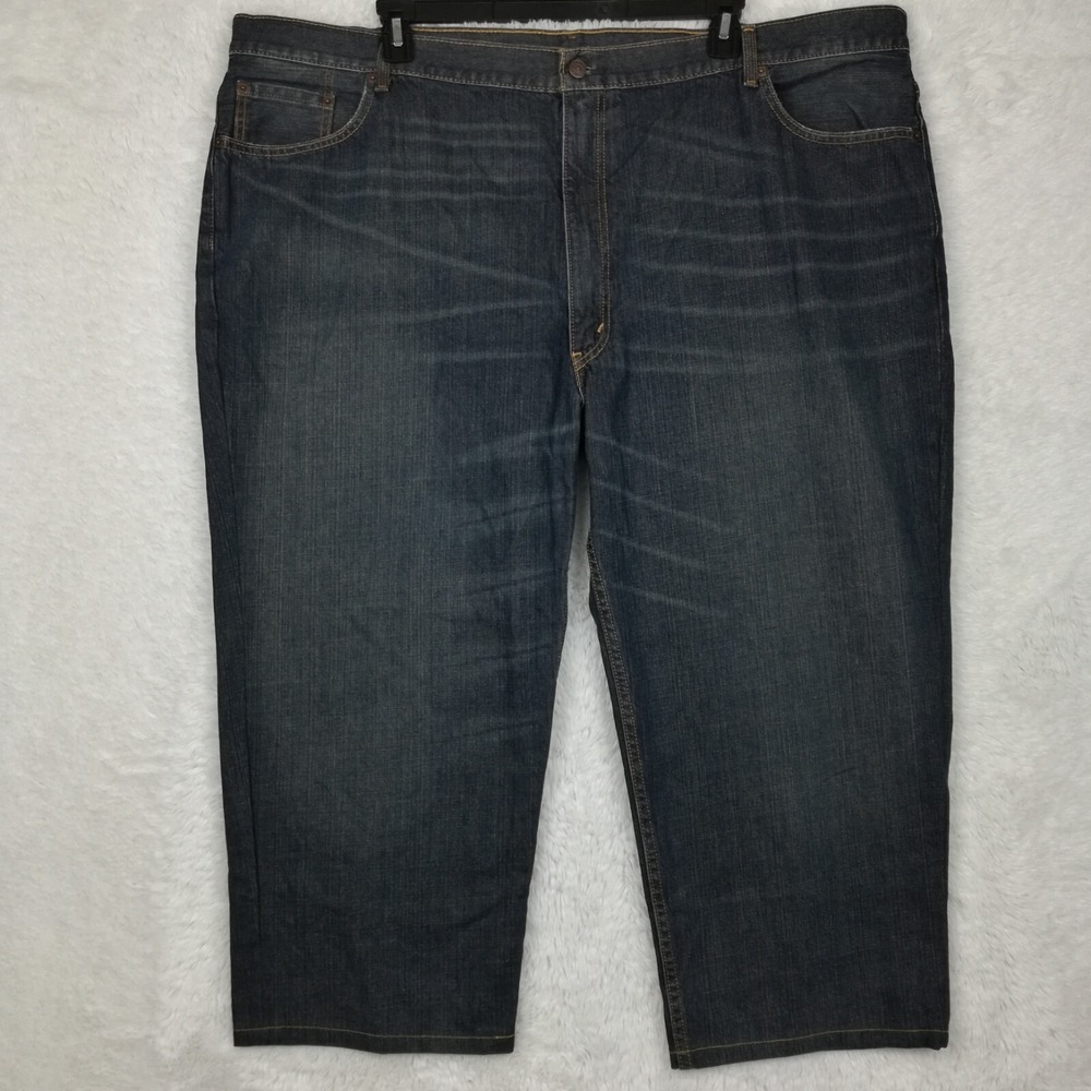 Levi's Womens Jeans Capri 550 Blue Denim Dark Wash Whiskered High Rise 52